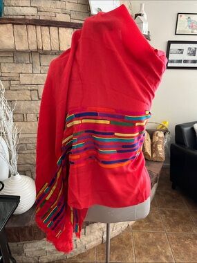 Janavi Cashmere Vertical Broken Stole NWT and in Janavi Pouch Bag